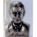 5-1/4" Abraham Lincoln Bank/ Book Ends W/Signature